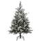 4.5ft. Pre-Lit Snowy Bedford Pine Artificial Christmas Tree, Clear Lights